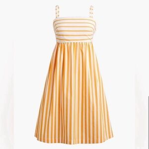 J. Crew Women’s  Dress in Yellow and White Stripes